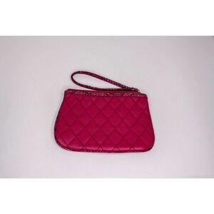 Sharif Quilted Leather Wristlet Raspberry Pink